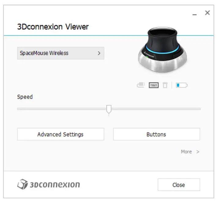 3Dconnexion 3DX-700084 SpaceMouse Wireless - 3Dconnexion Settings