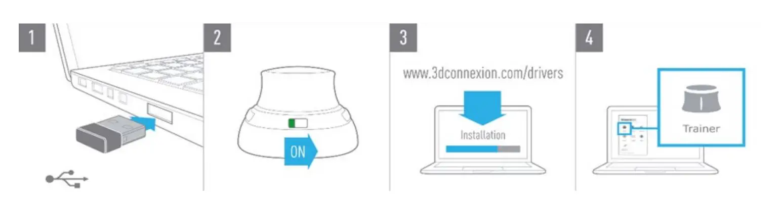3Dconnexion 3DX-700084 SpaceMouse Wireless - Installation