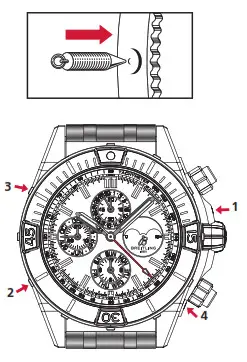 BREITLING Super Chronomat 44 Four Year Calender Stainless Steel Watch - FUNCTIONS