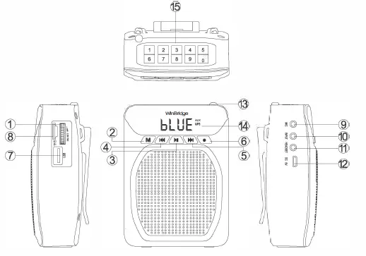 WinBridge M700 Plus Voice Amplifier Portable Speaker FIG 1