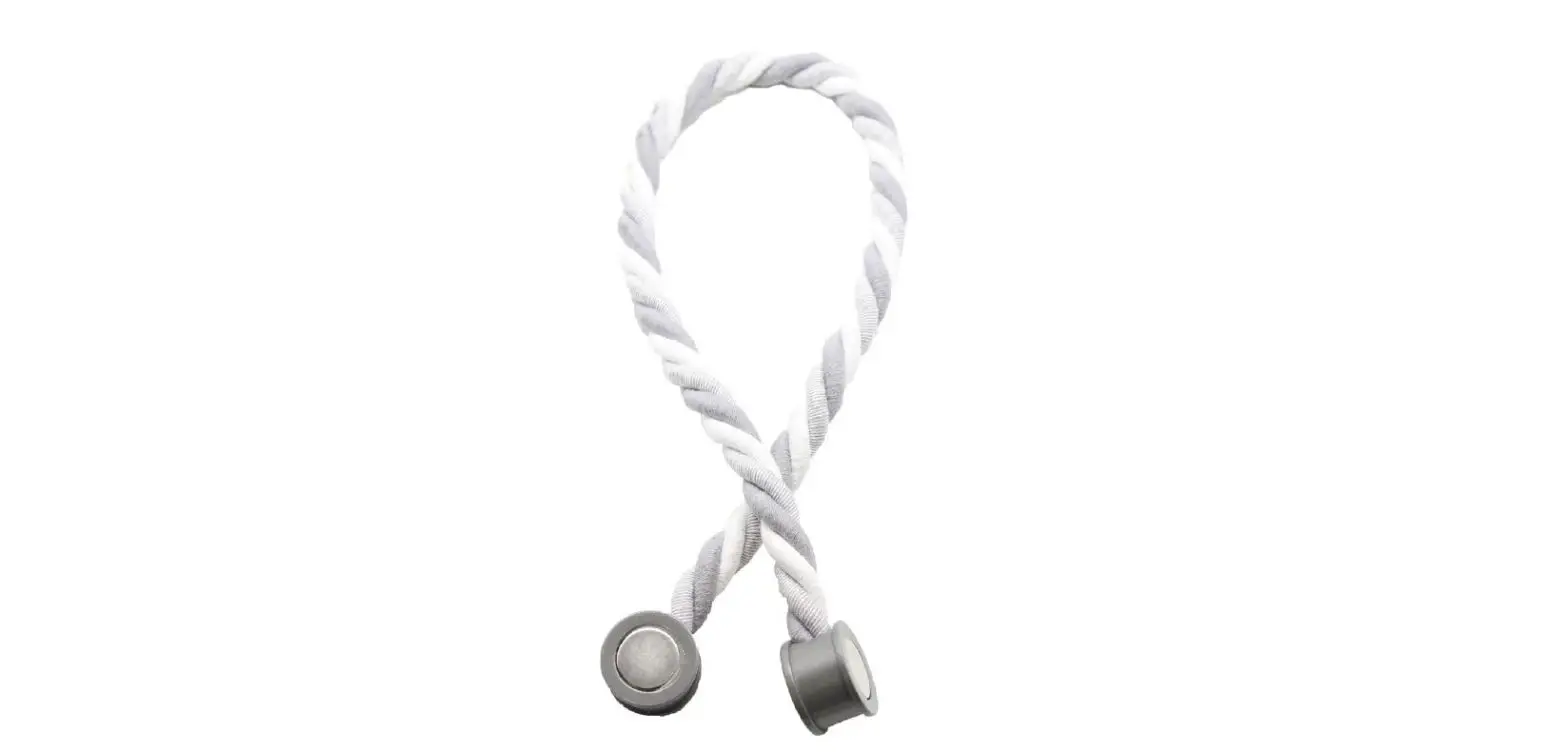 Evideco L2203937set2 24.8 Inch Magnetic Braided Cord Curtain Tiebacks Cotton Woven In Light Instructions