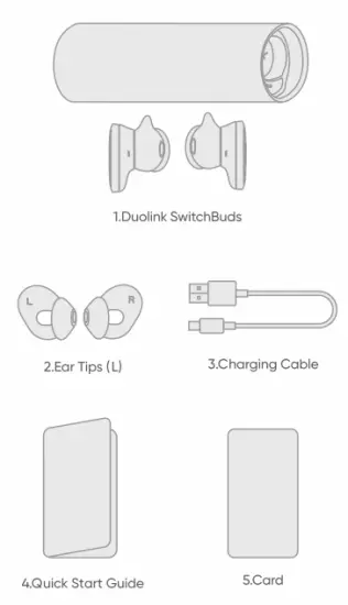 Duolink BH505A Switch Buds - the box