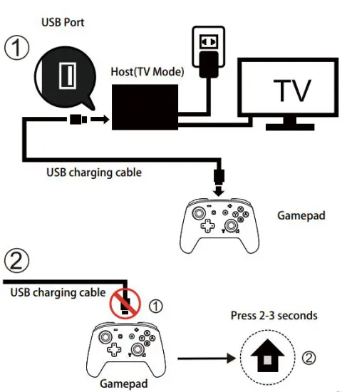 Shenzhen Hailu Technology SW022 Wireless Controller - USB Pairing