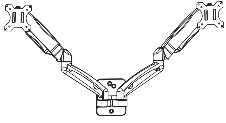 WALI Dual Monitor Wall Mount 1