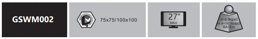 WALI Dual Monitor Wall Mount 3