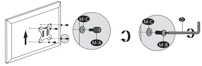 WALI Dual Monitor Wall Mount Attach
