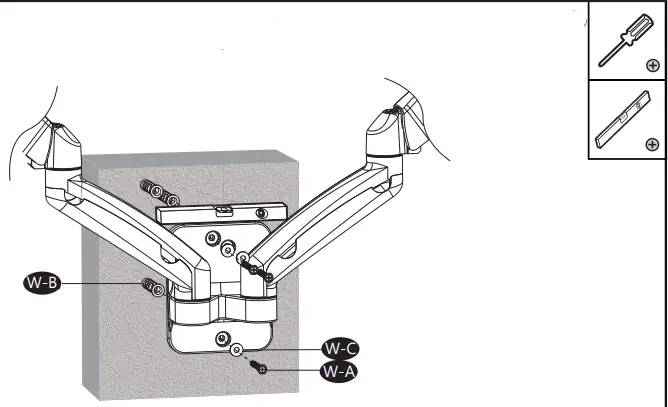 WALI Dual Monitor Wall Mount (Screwdriver not included)