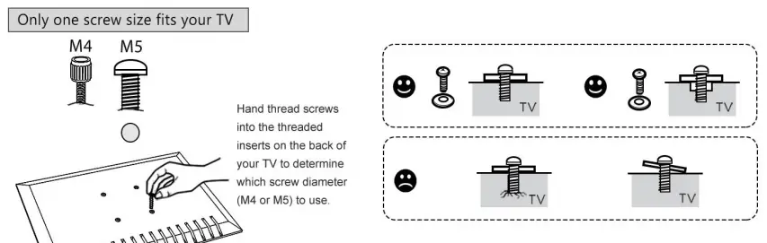 WALI Dual Monitor Wall Mount Select TV Screws