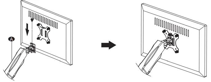 WALI Dual Monitor Wall Mount assembled TV
