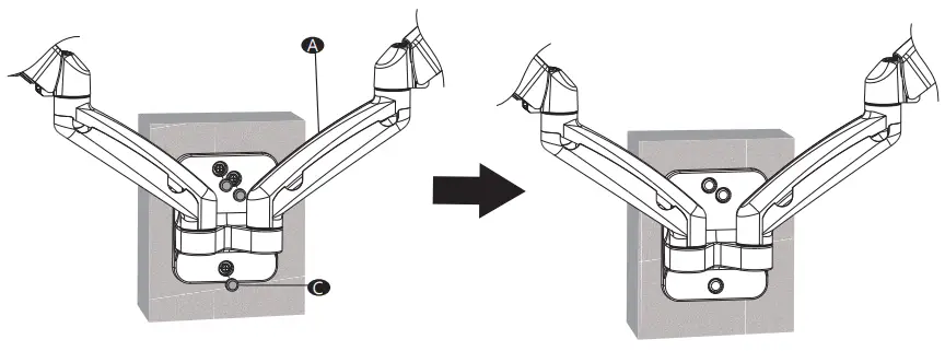 WALI Dual Monitor Wall Mount mount part