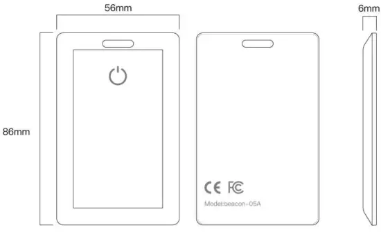 Shenzhen Deasino Technology DS BEACON 05 Card Beacon - Product appearance drawing