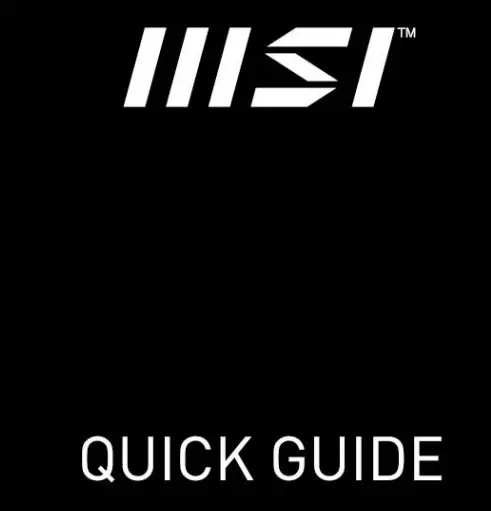 MSI Summit E13 Flip Evo A11MT-223 - 13.4 - Core i7 Laptop User Guide