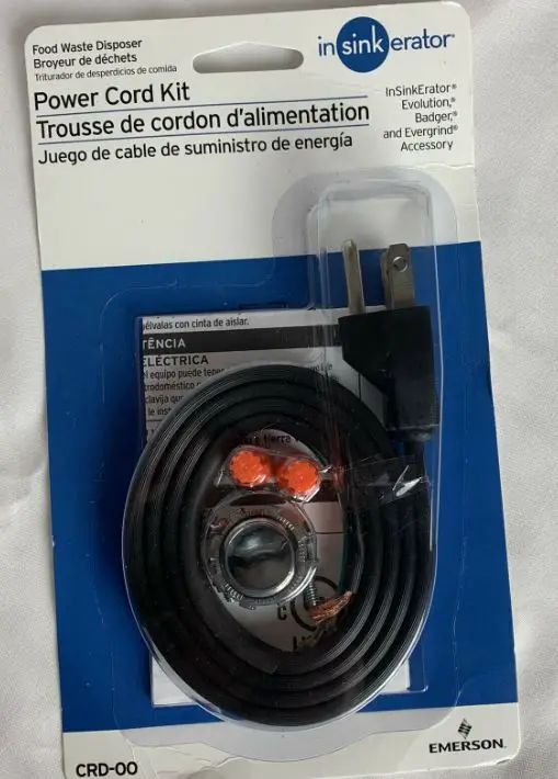 Insinkerator 9008D Power Supply Cord for Food Waste Disposers PRODUCT