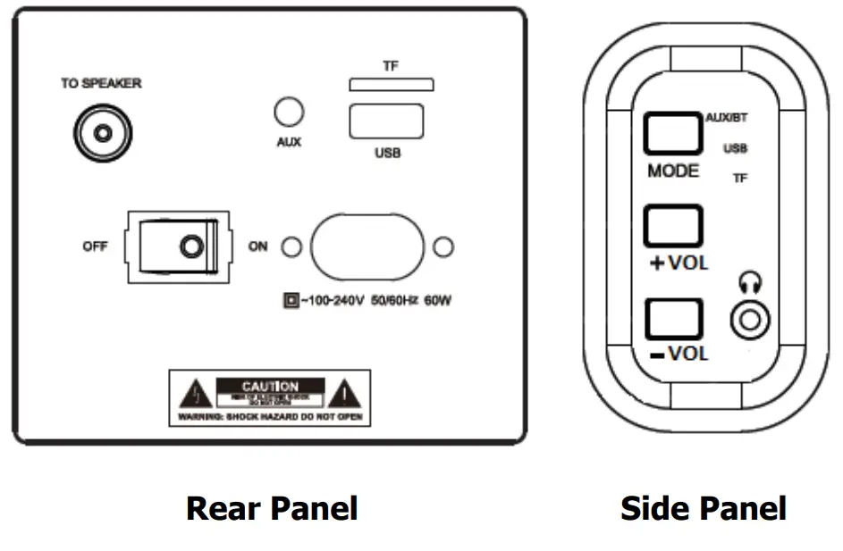av link ABS35 Active Bluetooth Bookshelf Speakers - Diagrams