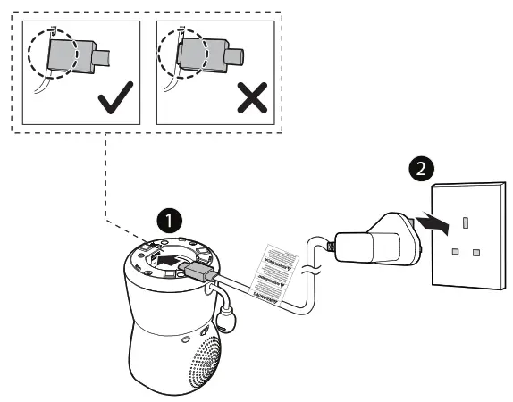 vtech Smart Wi-Fi 1080p Video Monitor - power adapter