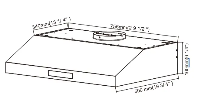HAUSLANe UC-C100SS-30 Chef-Series-Range-Hood-fig-14