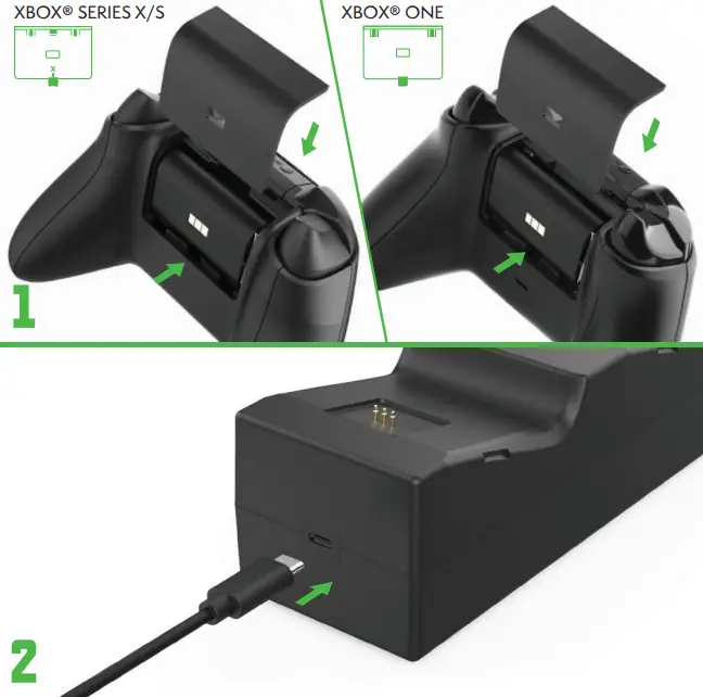 NITHO XBX CST6 K Charging Station for Two Xbox - Parts 1