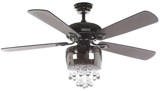 BELIANI Ceiling Fan with Light Black TOCANTIS