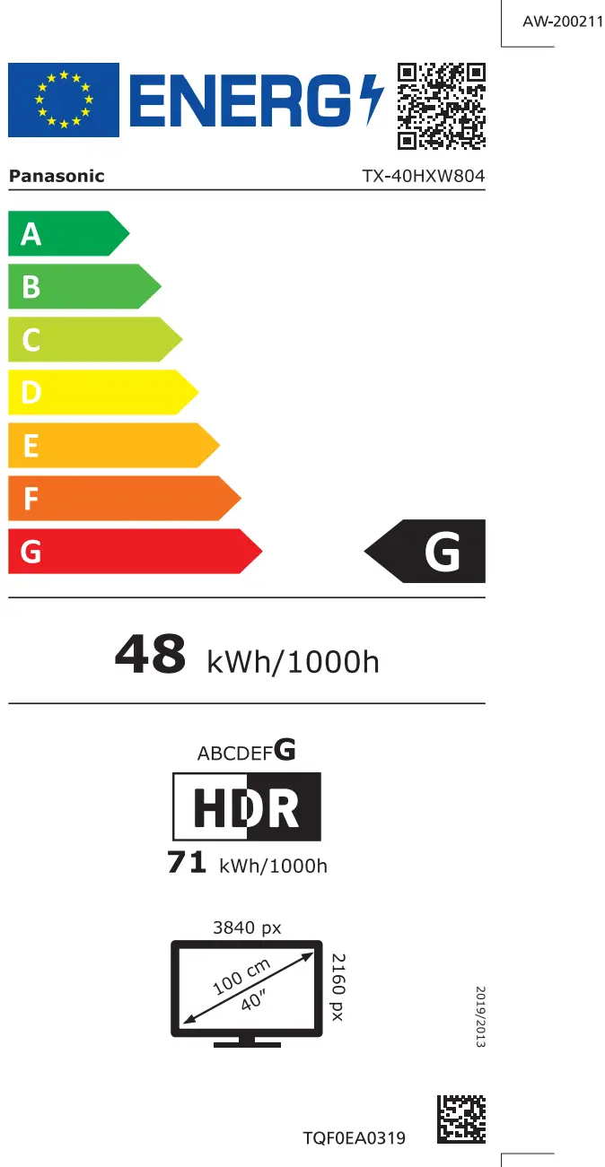 Panasonic TQF0EA0319 EnergyLabel - fig1