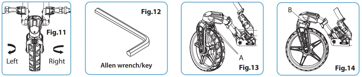 serenelife SLGZ48 Foldable 3-WheelFRONT WHEEL ADJUSTABLE SYSTEM