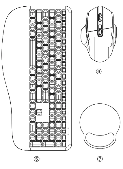 UNASTUD KM005 Wireless Keyboard and Mouse Combo