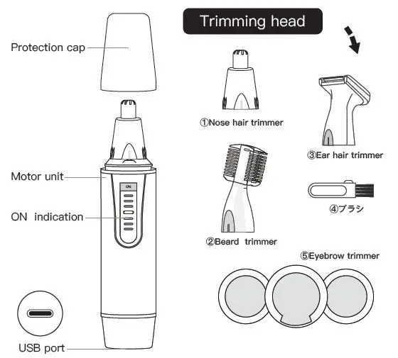 Marzha-3580-Nose-Hair-Trimmer-fig-1