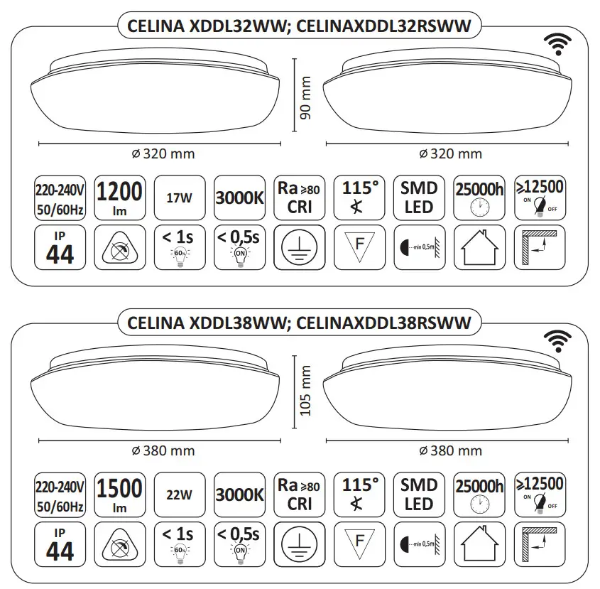 Sanico CELINA XDDL26WW Plafon LED - Figure 1