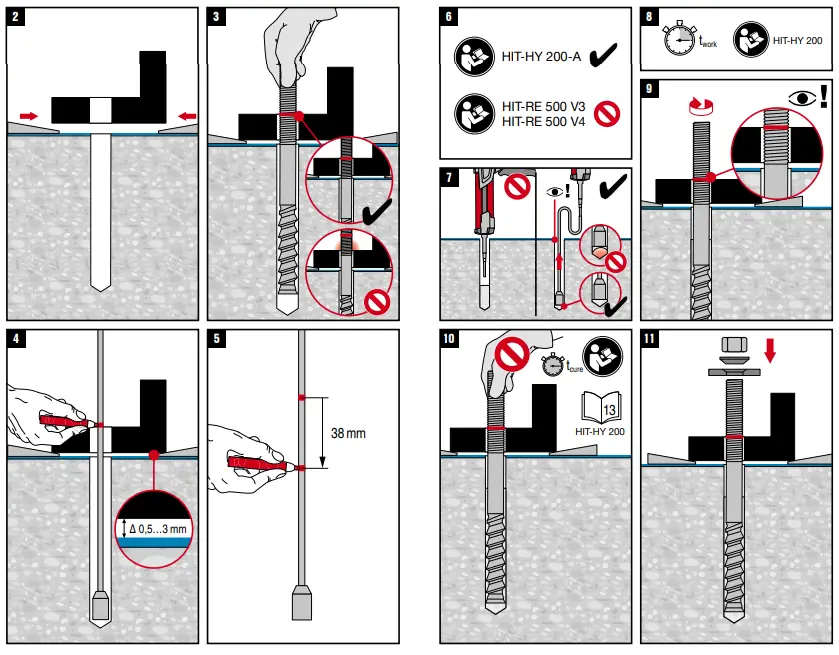 HILTI HIT-Z-D Carbon Steel Zinc Plated Anchor Rod - 4
