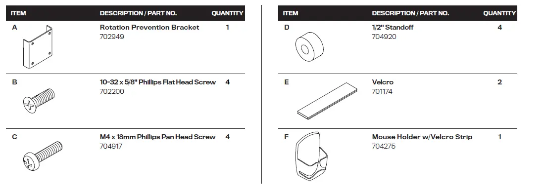 innovative 8209 Flip Up Computer Keyboard Tray FIG 3
