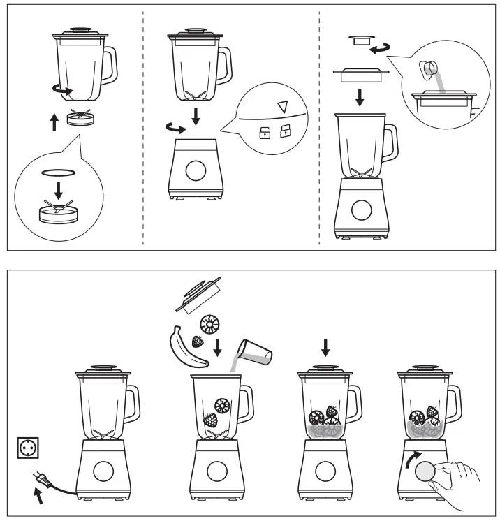 Electrolux E3TB1 4GG Ice Breaker Glass Jug Blender - JUG 1