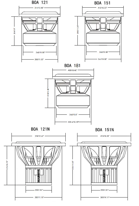 MASSIVE-AUDIO-BOA151-15-Inch-Subwoofer-6,000-Watts-RMS-Dual-1-Ohm-Mega-Subwoofer-FIG-2
