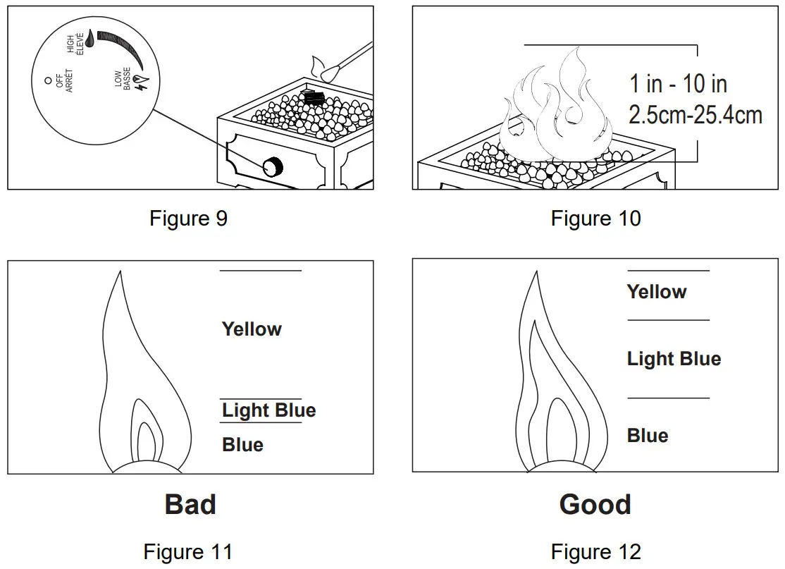 PHI VILLA E02GS033 TerraFab Material Square Propane Grey Tabletop Fire - Figure 11
