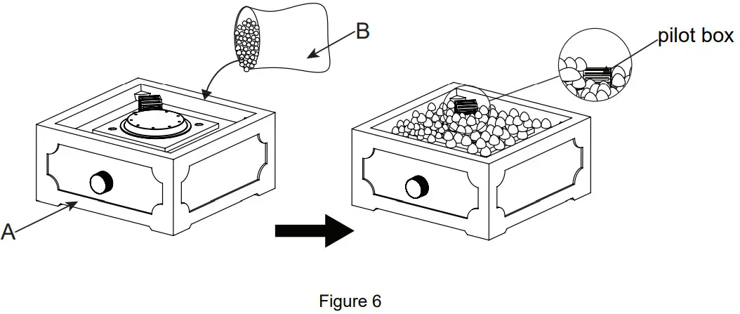 PHI VILLA E02GS033 TerraFab Material Square Propane Grey Tabletop Fire - Figure 8