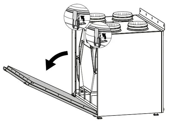 BLAUBERG KOMFORT EC S 160 Air Handling Unit - service panel