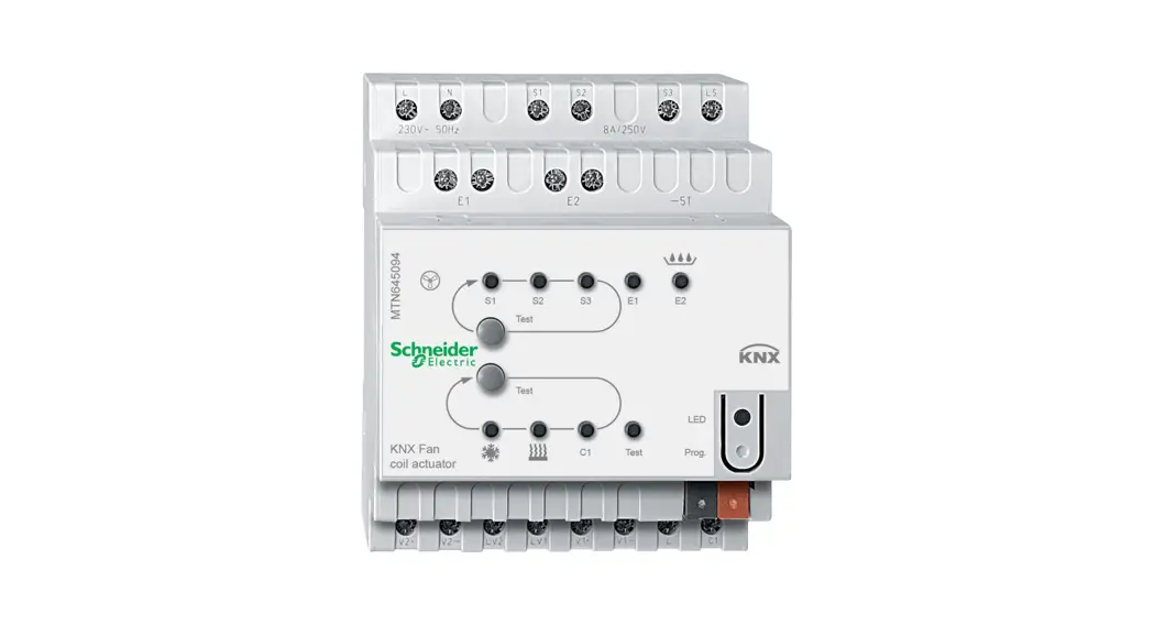 Schneider Electric Mtn647393 Space Logic Knx Switch Actuator Reg-k/2x230/16 With Manual Mode Instruction Manual