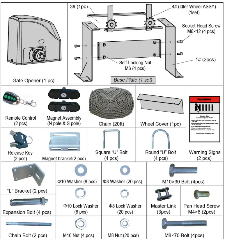 TOPENS CK500 Sliding Gate Opener - fig 7
