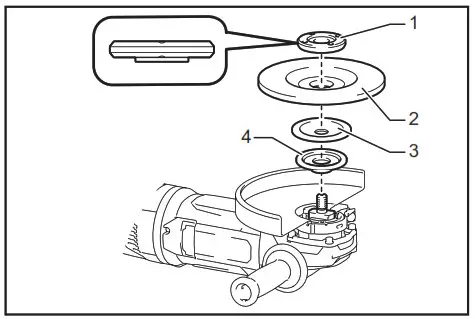 makita GA7070, GA9070 Angle Grinder - 15