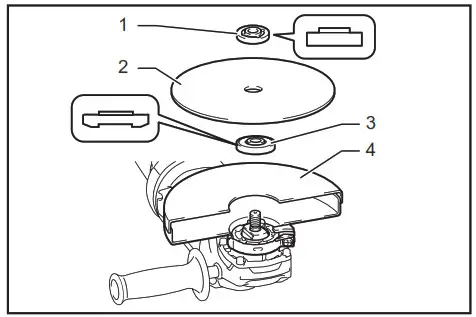 makita GA7070, GA9070 Angle Grinder - 16