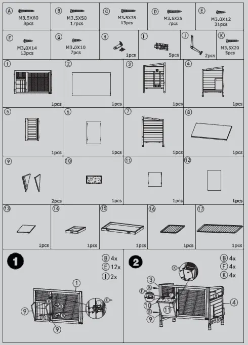 KERBL-Pet 81709-Rabbit-Hutch-with-Hay-Rack-01