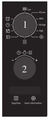 DOMO DO2924 Microwave Oven - CONTROL PANEL AND USE