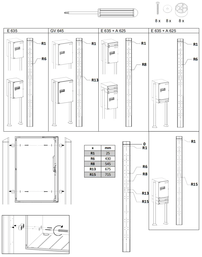 BURG WACHTER E 635 TERZO eBoxx Parcel Box - parts 2