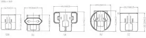 Mechanical Drawing - AC Input Blades (included)