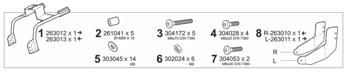 SHAD VOGE 650 DS DSX Side Cases Fitting-