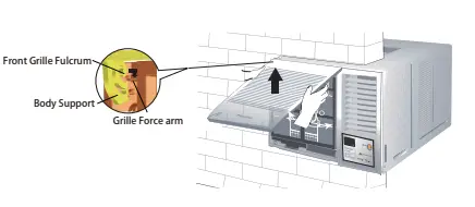 Panasonic CW-HZ70ZA CW-HZ90ZA - REMOVAL OF FRONT GRILLE