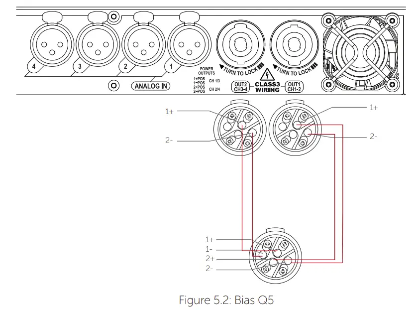 Bias Q5 speakONTM wiring