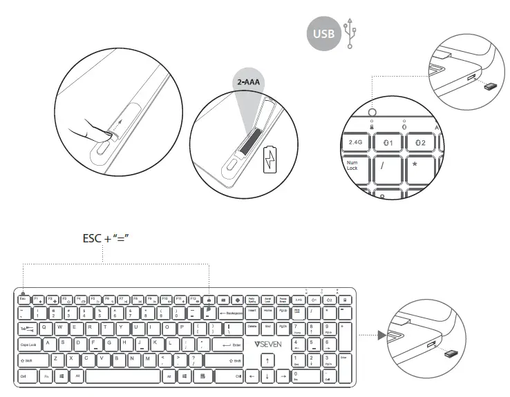v7world-CKW550BT-Bluetooth-Slim-Keyboard-fig-1