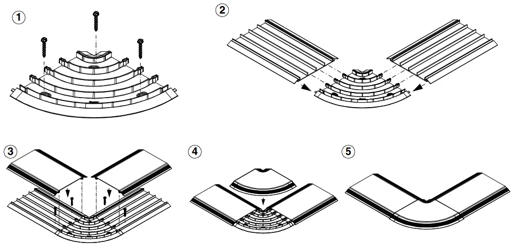 PANDUIT PN616C Floor Raceway Coupler - RIGHT ANGLE