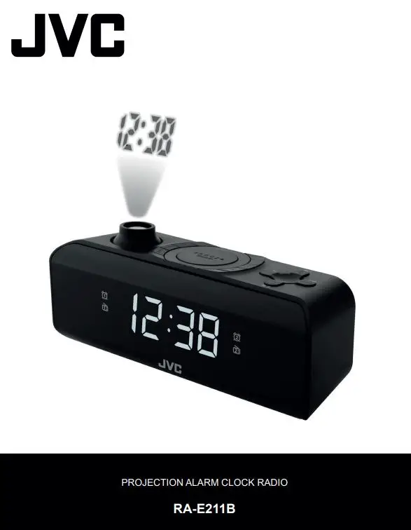 JVC RA-E211B Projection Alarm Clock Radio Instruction Manual