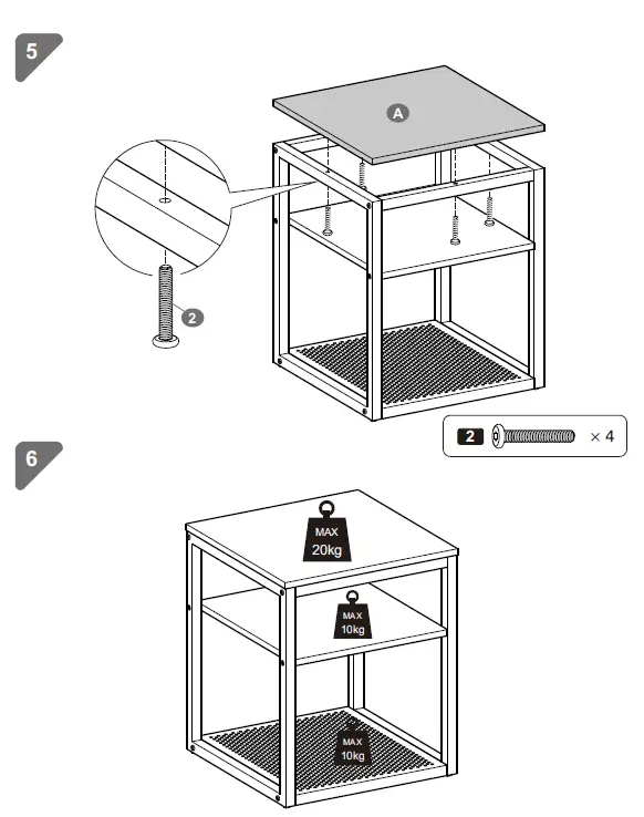 O DADDY OD500-ST Industrial Side Table 7