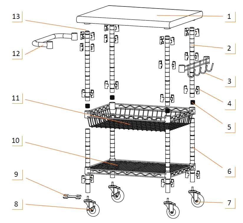 TRINITY-TBFZ-1418-24-Inch-Stainless-Steel-NSF-Kitchen-Cart-Owner-FIG-10